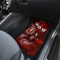 Fiji Masi Paisley Car Mats Fijian Hibiscus Tapa Red Version LT01 - Polynesian Pride