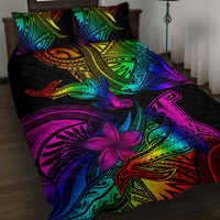 LGBT History Month Quilt Bed Set Polynesian Hammerhead Shark LT01 Rainbow - Polynesian Pride