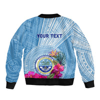 Micronesia Culture Day Sleeve Zip Bomber Jacket Tribal Pattern Tropical Style LT01 - Polynesian Pride