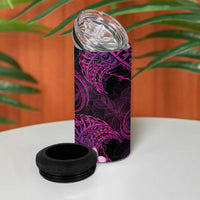 FSM Chuuk State 4 in 1 Can Cooler Tumbler Tribal Pattern Pink Version LT01 - Polynesian Pride