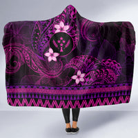 FSM Kosrae State Hooded Blanket Tribal Pattern Pink Version LT01 - Polynesian Pride