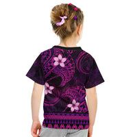 FSM Pohnpei State Kid T Shirt Tribal Pattern Pink Version LT01 - Polynesian Pride