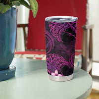 FSM Pohnpei State Tumbler Cup Tribal Pattern Pink Version