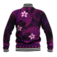 FSM Yap State Baseball Jacket Tribal Pattern Pink Version LT01 - Polynesian Pride