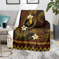 FSM Yap State Blanket Tribal Pattern Gold Version