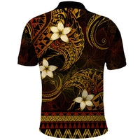 FSM Yap State Polo Shirt Tribal Pattern Gold Version LT01 - Polynesian Pride