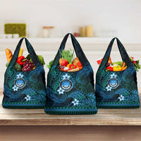 FSM Culture Day Grocery Bag Tribal Pattern Ocean Version