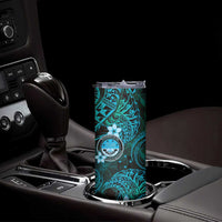FSM Culture Day Skinny Tumbler Tribal Pattern Ocean Version
