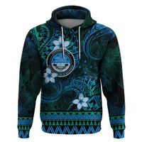 FSM Culture Day Zip Hoodie Tribal Pattern Ocean Version LT01 Pullover Hoodie Blue - Polynesian Pride