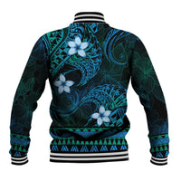FSM Chuuk State Baseball Jacket Tribal Pattern Ocean Version LT01 - Polynesian Pride