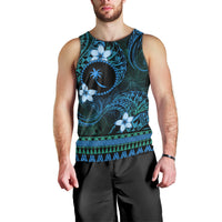 FSM Chuuk State Men Tank Top Tribal Pattern Ocean Version LT01 - Polynesian Pride