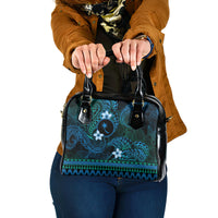 FSM Chuuk State Shoulder Handbag Tribal Pattern Ocean Version LT01 One Size Blue - Polynesian Pride
