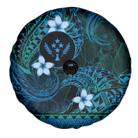 FSM Kosrae State Spare Tire Cover Tribal Pattern Ocean Version