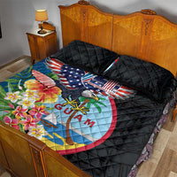 Guam Fourth of July Quilt Bed Set Tropical Flowers