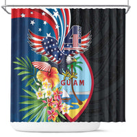 Guam Fourth of July Shower Curtain Tropical Flowers