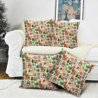 Hawaiian Santa Christmas Pattern Pillow Cover White Version - Polynesian Pride
