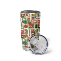 Hawaiian Santa Christmas Pattern Tumbler Cup White Version - Polynesian Pride