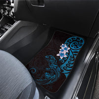 New Zealand Tuatara Plumeria Car Mats Maori Blue Koru Tribal Tattoo LT01 - Polynesian Pride