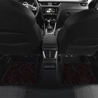 New Zealand Tuatara Plumeria Car Mats Maori Blue Koru Tribal Tattoo LT01 Set 2pcs - Back Blue - Polynesian Pride