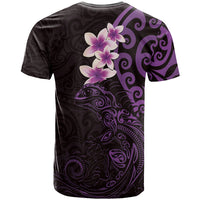 New Zealand Tuatara Plumeria T Shirt Maori Purple Koru Tribal Tattoo LT01 - Polynesian Pride