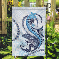 Blue Maori Tuatara Garden Flag Luxury Pastel Pattern