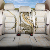 Gold Maori Tuatara Back Car Seat Cover Luxury Pastel Pattern LT01 One Size Gold - Polynesian Pride