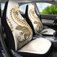 Gold Maori Tuatara Car Seat Cover Luxury Pastel Pattern