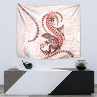Red Maori Tuatara Tapestry Luxury Pastel Pattern LT01 - Polynesian Pride