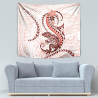 Red Maori Tuatara Tapestry Luxury Pastel Pattern LT01 - Polynesian Pride
