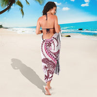 Pink Maori Tuatara Sarong Luxury Pastel Pattern