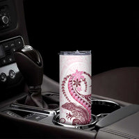 Pink Maori Tuatara Skinny Tumbler Luxury Pastel Pattern LT01 - Polynesian Pride