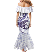 Purple Maori Tuatara Family Matching Mermaid Dress and Hawaiian Shirt Luxury Pastel Pattern LT01 - Polynesian Pride