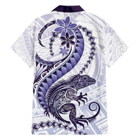 Purple Maori Tuatara Family Matching Tank Maxi Dress and Hawaiian Shirt Luxury Pastel Pattern LT01 - Polynesian Pride