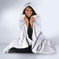 Purple Maori Tuatara Hooded Blanket Luxury Pastel Pattern