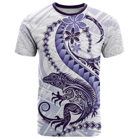 Purple Maori Tuatara T Shirt Luxury Pastel Pattern LT01 Purple - Polynesian Pride