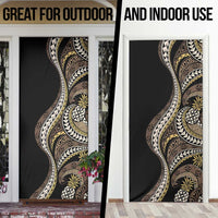 Hawaii Pineapple Brown Tribal Pattern Door Cover - Polynesian Pride