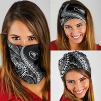 Hawaii Pineapple Gray Scale Tribal Pattern Neck Gaiter LT01 - Polynesian Pride