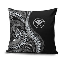 Hawaii Pineapple Gray Scale Tribal Pattern Pillow Cover - Polynesian Pride