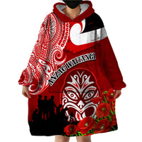 New Zealand ANZAC Waitangi Day Wearable Blanket Hoodie Lest We Forget Soldier Tiki Maori Style LT03 - Polynesian Pride