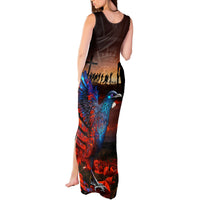 New Zealand Tui Bird Soldier ANZAC Tank Maxi Dress Lest We Forget LT03 - Polynesian Pride
