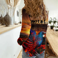 New Zealand Tui Bird Soldier ANZAC Women Casual Shirt Lest We Forget LT03 - Polynesian Pride
