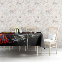 New Zealand Kohwhai Tui Bird Tablecloth Silver Fern Version LT03 - Polynesian Pride