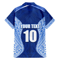 Custom Manu Samoa Rugby Family Matching Short Sleeve Bodycon Dress and Hawaiian Shirt Polynesian Tattoo LT03