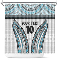 Custom Flying Fijians Rugby Shower Curtain Tapa Tribal Cloth