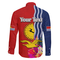 Kiribati Independence Day Family Matching Summer Maxi Dress and Hawaiian Shirt Kiribati Map With Flag Color