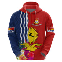 Kiribati Independence Day Hoodie Kiribati Map With Flag Color