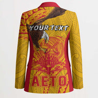 Personalized American Samoa Fautasi Race Blazer Aeto Pago Pago with Eagle Samoan Tribal Patterns LT03 - Polynesian Pride