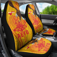 American Samoa Fautasi Race Car Seat Cover Aeto Pago Pago with Eagle Samoan Tribal Patterns LT03 - Polynesian Pride