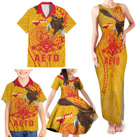 Personalized American Samoa Fautasi Race Family Matching Tank Maxi Dress and Hawaiian Shirt Aeto Pago Pago with Eagle Samoan Tribal Patterns LT03 - Polynesian Pride
