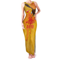Personalized American Samoa Fautasi Race Family Matching Tank Maxi Dress and Hawaiian Shirt Aeto Pago Pago with Eagle Samoan Tribal Patterns LT03 Mom's Dress Multicolor - Polynesian Pride